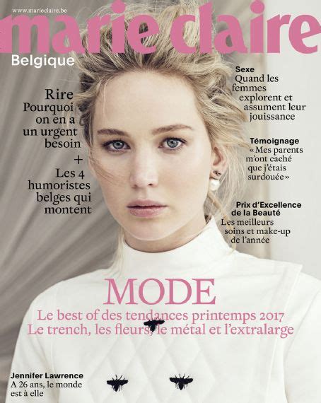 Jennifer Lawrence Marie Claire Magazine February 2017 Cover Photo