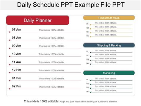 Daily Schedule Ppt Example File Ppt Powerpoint Presentation Sample