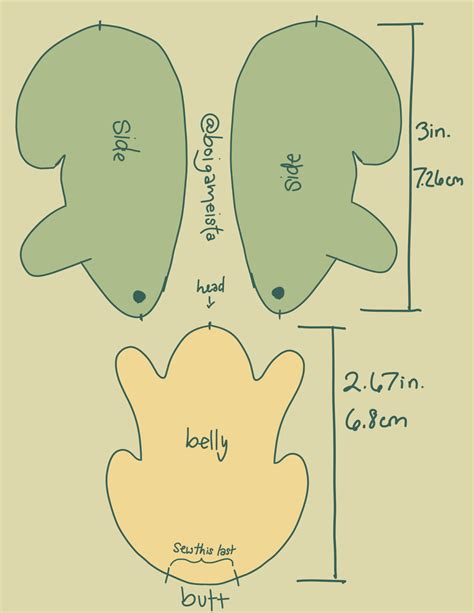 Printable Frog Plush Pattern