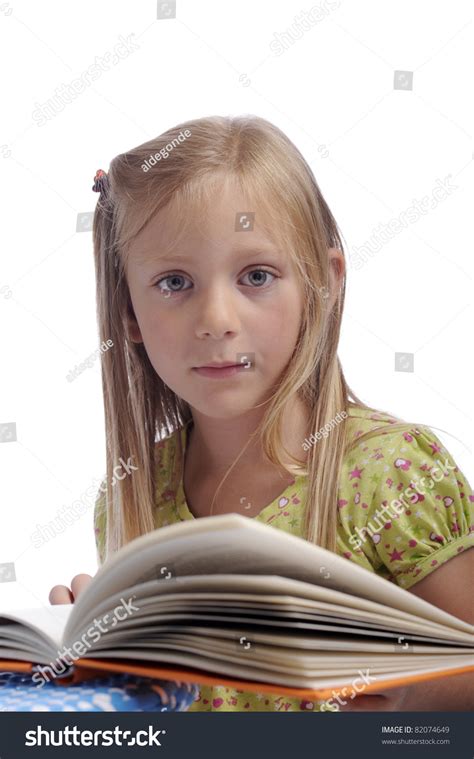 Little Girl Reading Book Stock Photo 82074649 Shutterstock