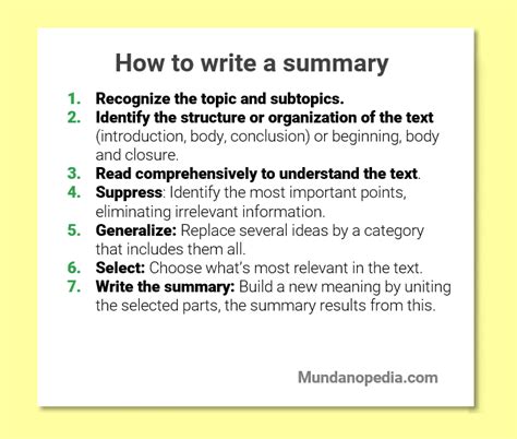 How To Write A Summary Step By Step Guide With Examples