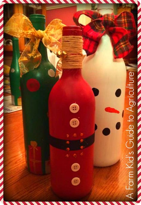 Wine Bottle Diy Santas And Snowmen And Christmas Trees Oh My A