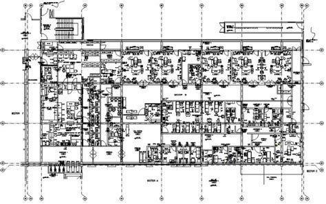 Sector A First Floor Plan Details Of Multi Specialty Hospital Dwg File How To Plan Hospital