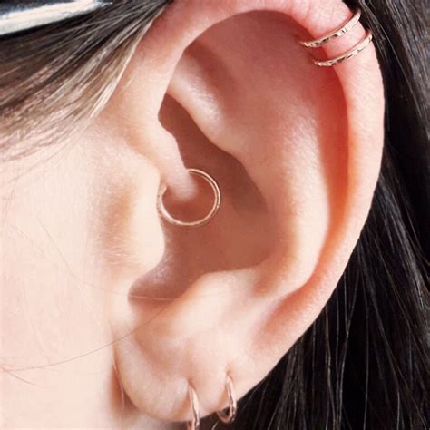 Gold Filled Daith Hoop Helix Ring Cartilage Ring Simple Etsy Uk