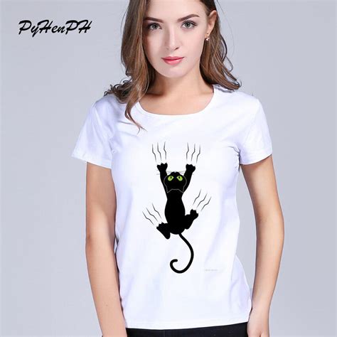 Buy Pyhenph Summer Naughty Black Cat 3d Lovely T Shirt Women Blusa