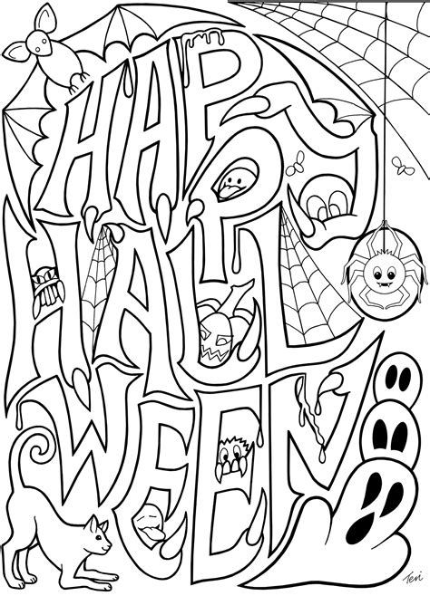 Get crafts, coloring pages, lessons, and more! Free Printable Halloween Coloring Pages For Adults at ...