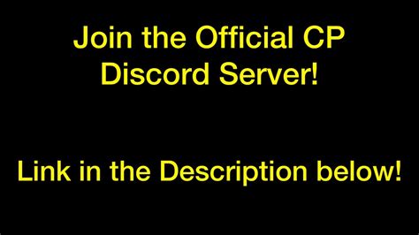 Join The Official Cp Discord Youtube