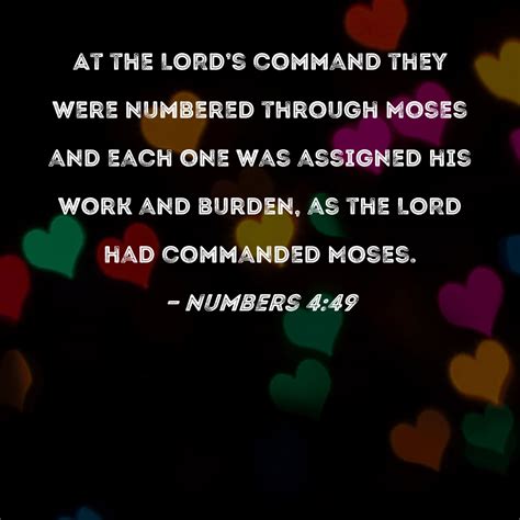 Numbers 449 At The Lords Command They Were Numbered Through Moses And