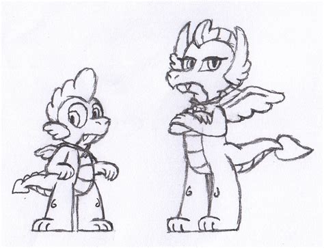 Safe Artist Tarkan Character Smolder Character Spike Species Dragon Dragon