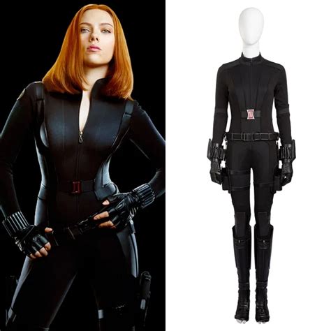 New Captain America Civil War Natasha Romanoff Black Widow Cosplay Costume Halloween Outfit In