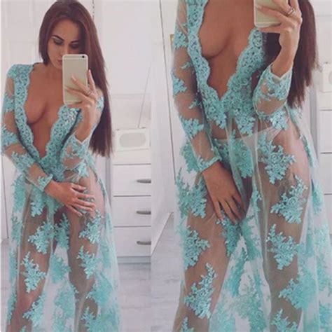 2017 Women Beach Boho Summer Sheer Mesh Floral Lace Embroidered Crochet Beach Cover Up Dresses