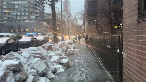 New York City Sees First Inch Plus Snowfall Of The Season Videos From