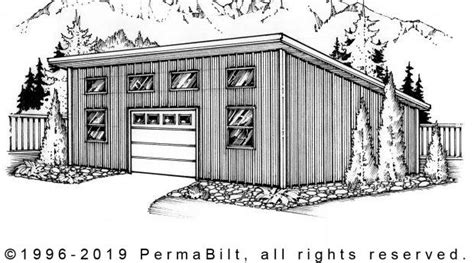 Permabilt Gallery Single Sloped Roof Garage