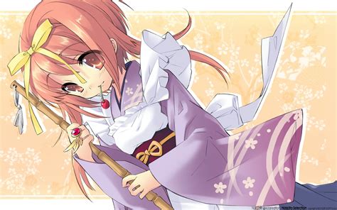 X Resolution Female Anime Character Wearing Purple Dress Hd