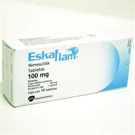eskaflam nimesulida 100 mg con 10 tabletas Æfarma medicamentos de alta especialidad