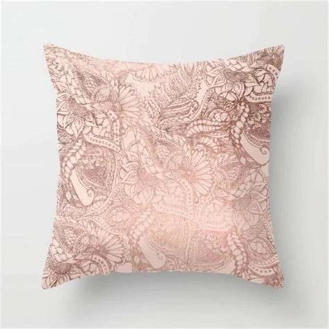 Decorative Throw Pillow Covers Rose Gold Colors World T Deals