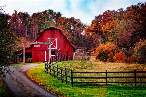 Autumn Red Barn Photograph By Debra And Dave Vanderlaan Fine Art America