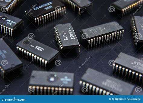 Electronic Chip Stock Photo Image Of Component Microchip