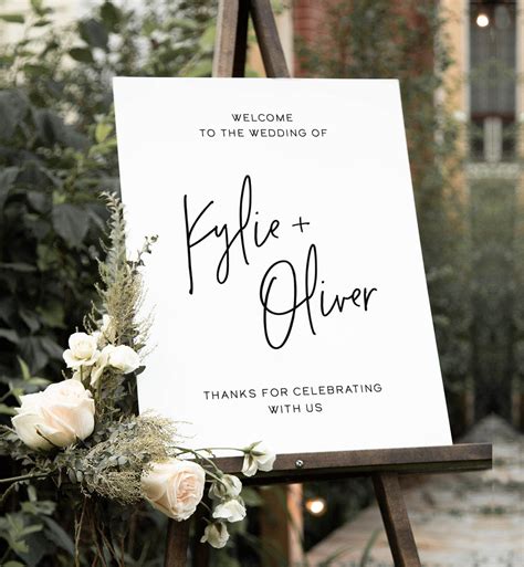 8 Sizes Wedding Welcome Sign Template Printable Welcome Sign Etsy