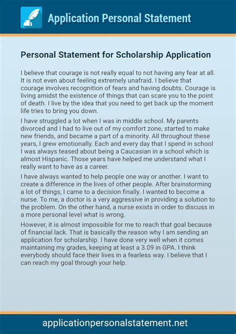 Scholarship Personal Statement Quicklinks At Your Fingertips