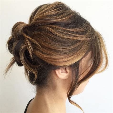 Popular Updos For Shoulder Length Hair With Bangs Hairstyles