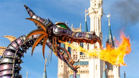 months after fire disney dragon float maleficent returns to parade