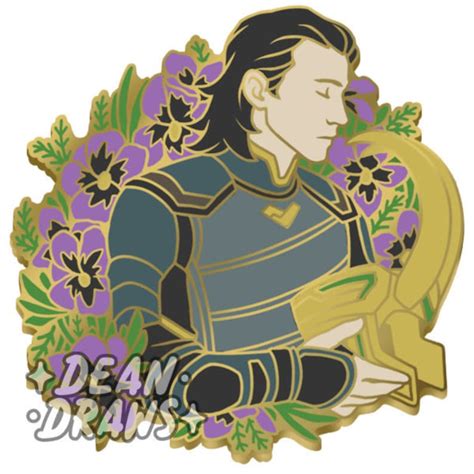 Loki Flowers Pin Series 1 Etsy