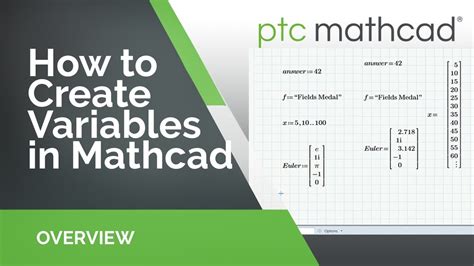 How To Create Variables In Mathcad Prime Youtube