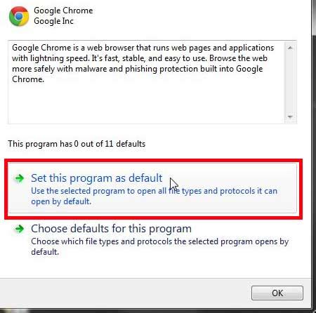 Small programs that add new features to your browser and personalize your browsing experience. Set Google Chrome as the Default Browser in Windows 7 ...