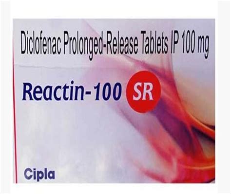 Reactin 100 At Rs 615stripe Diclofenac Sodium Tablet In Vasai Virar