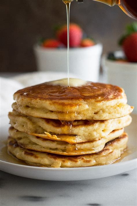 Once the oven is heated, pour in your batter and pop it in for 16 to 18 minutes. How to Make Fluffy Buttermilk Pancakes for Two - Baking ...