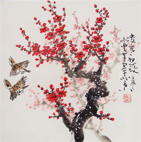 Cherry Blossom Paintings Original Chinese Painting Oriental