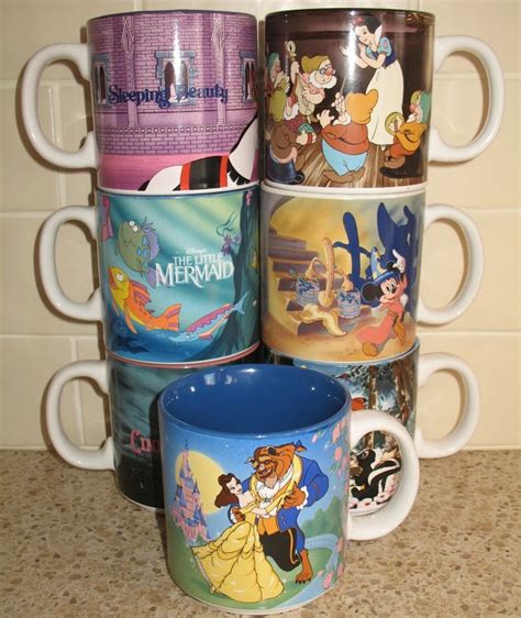 Love These Vintage Walt Disney World Coffee Mugs For Their Classic