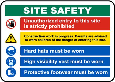 Site Safety Rules And Ppe Required Sign Get 10 Off Now