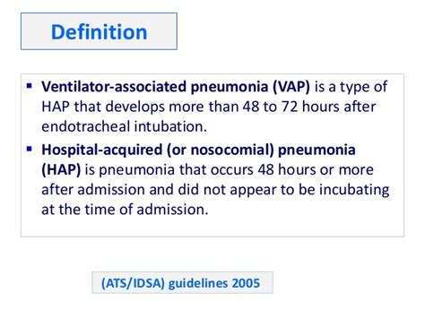 Alternative antibiotics are recommended for patients with structural diseases of the lung, penicillin allergy, or suspected aspiration pneumonia. VAP/HAP management guidelines by IDSA/ATS (2016) -: Dr ...
