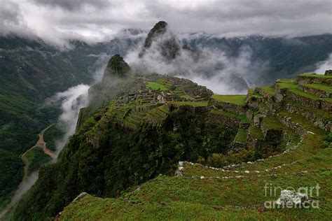 Morning Fog At Machu Picchu In Andes Mountains Of Peru Photograph By