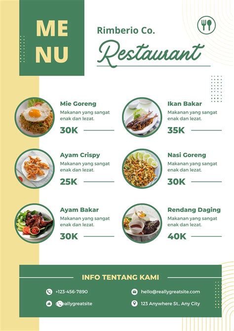 Download Template Desain Menu Makanan Putih Merah Gra Vrogue Co