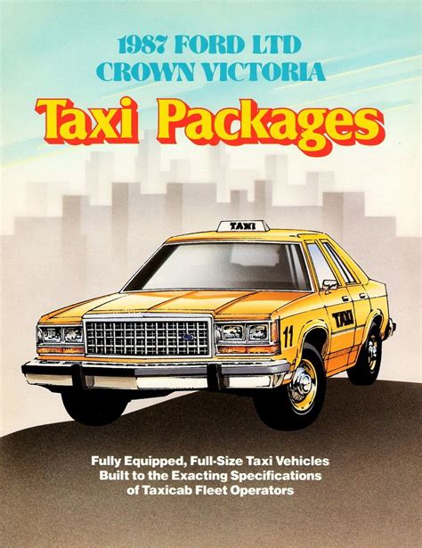 1987 Ford Taxi Brochure Featuring The Ltd Crown Victoria