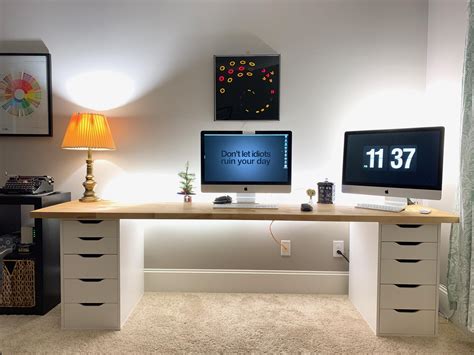 New Home Office Setup Mac White Alex Drawers Solid Buther Block From