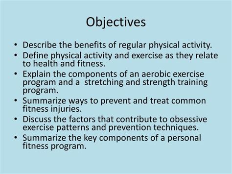 What Are The Objectives Of Physical Fitness All Photos Fitness