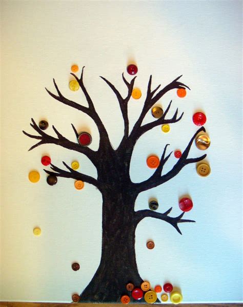 Autumn Button Tree I Would Put Quite A Few More Buttons On There But