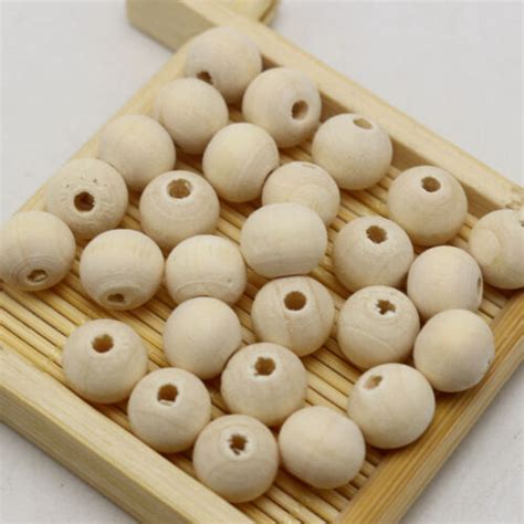 200 Natural Untreated Plain Wood Round Beads 10mmwooden Beads Ebay