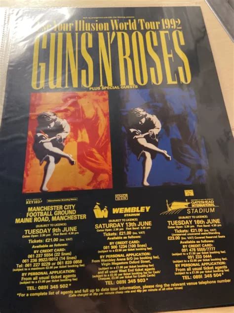 Guns N Roses Use Your Illusion Tour 92 Original Advert Posterclipping