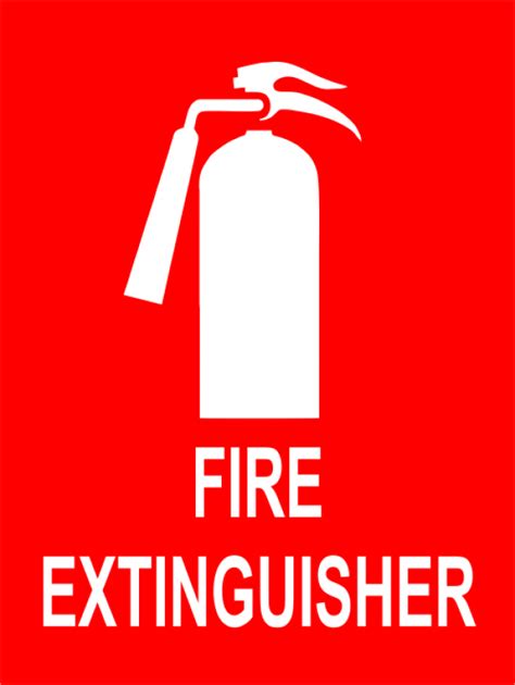 Fire Extinguisher Sign With Symbol Safety Signs And Symbols Food