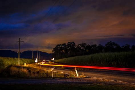 Free Country Roads At Night Stock Photo