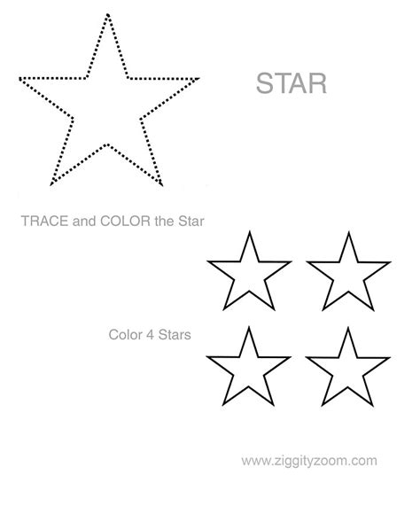 5 Best Images Of Printable Preschool Star Worksheets Stars Preschool