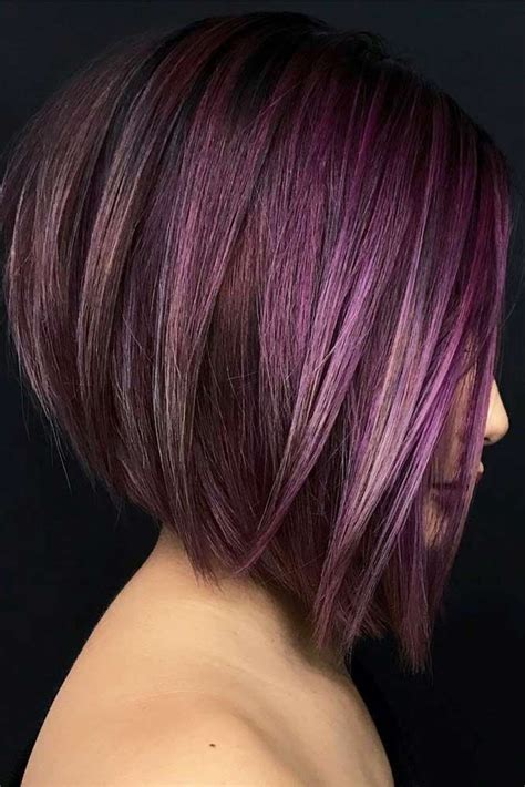 Purple Bob Hairstyles Hair Cut