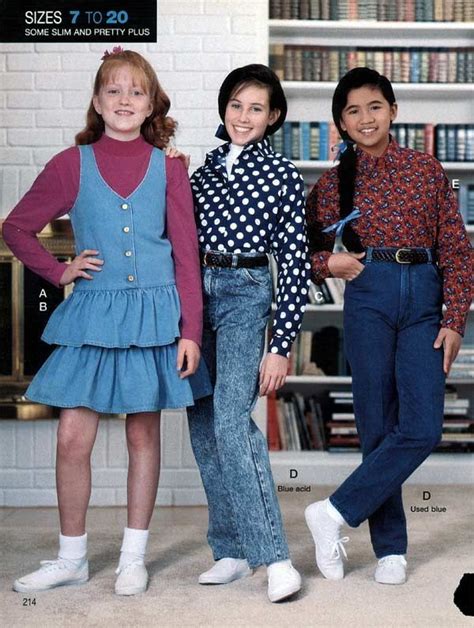 Childrens Fashion From The 1990s Kids Would Wear Plaid Overalls