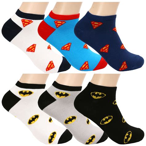 Marvel Character Men Ankle Socks Superman Batman Sneakers Lot Casual
