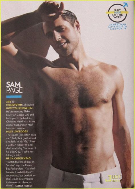 Gossip Girl S Sam Page Shirtless For People Magazine Sam Page Gossip